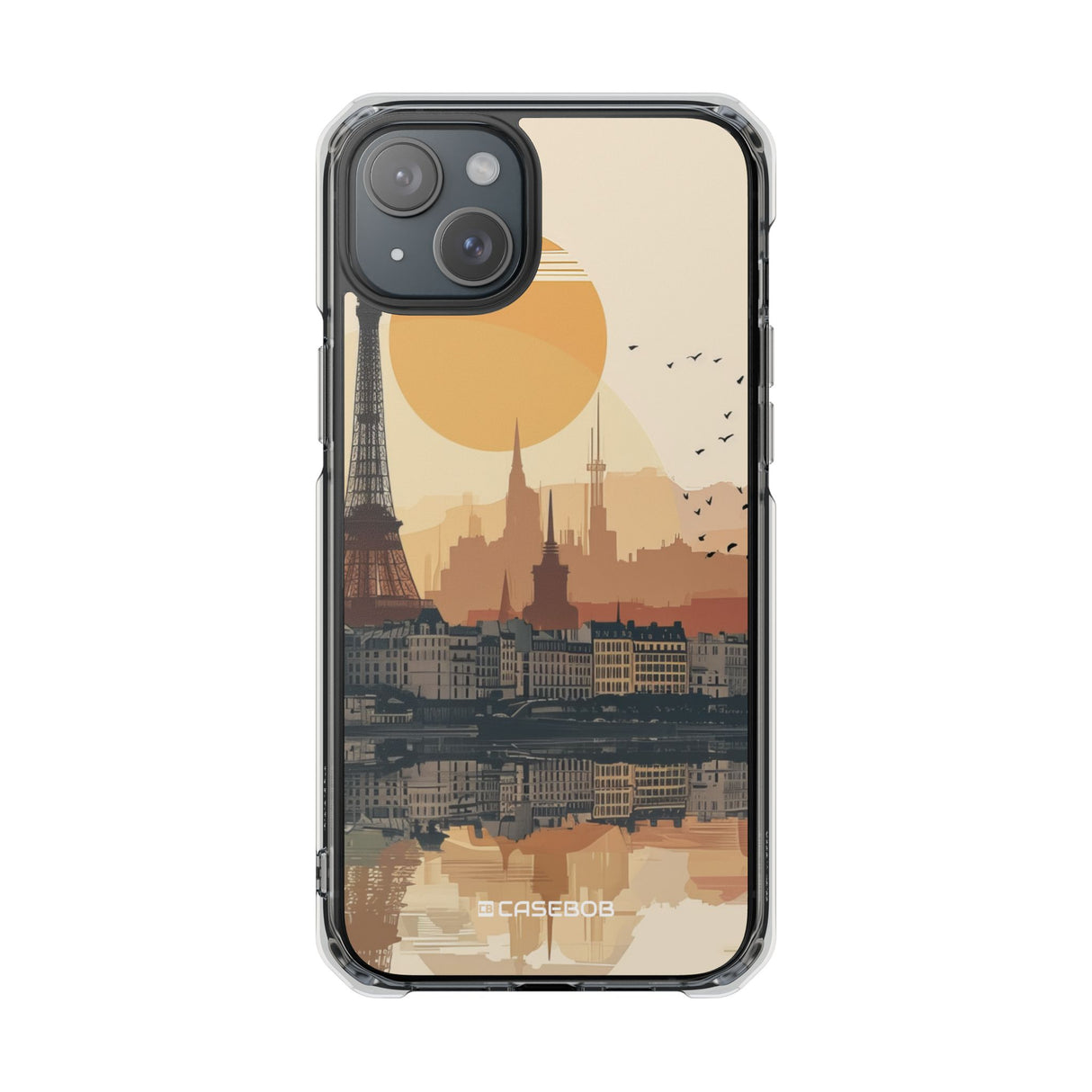 Parisian Sunset Serenity - Phone Case for iPhone (Clear Impact - Magnetic)