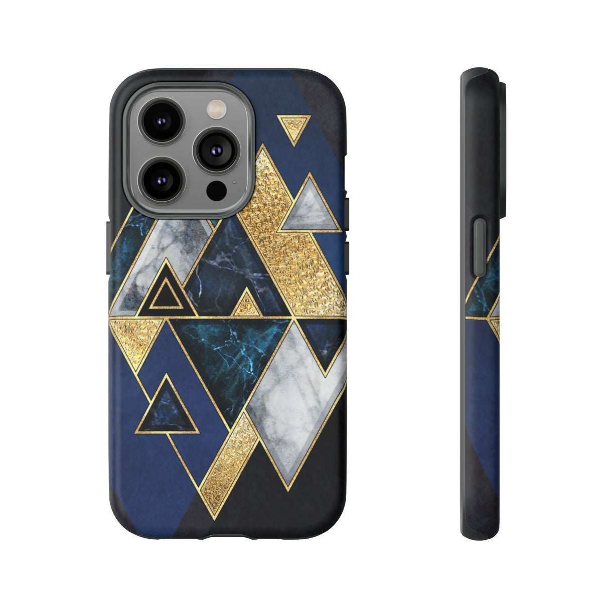 Dark Blue Geometric - Protective Phone Case