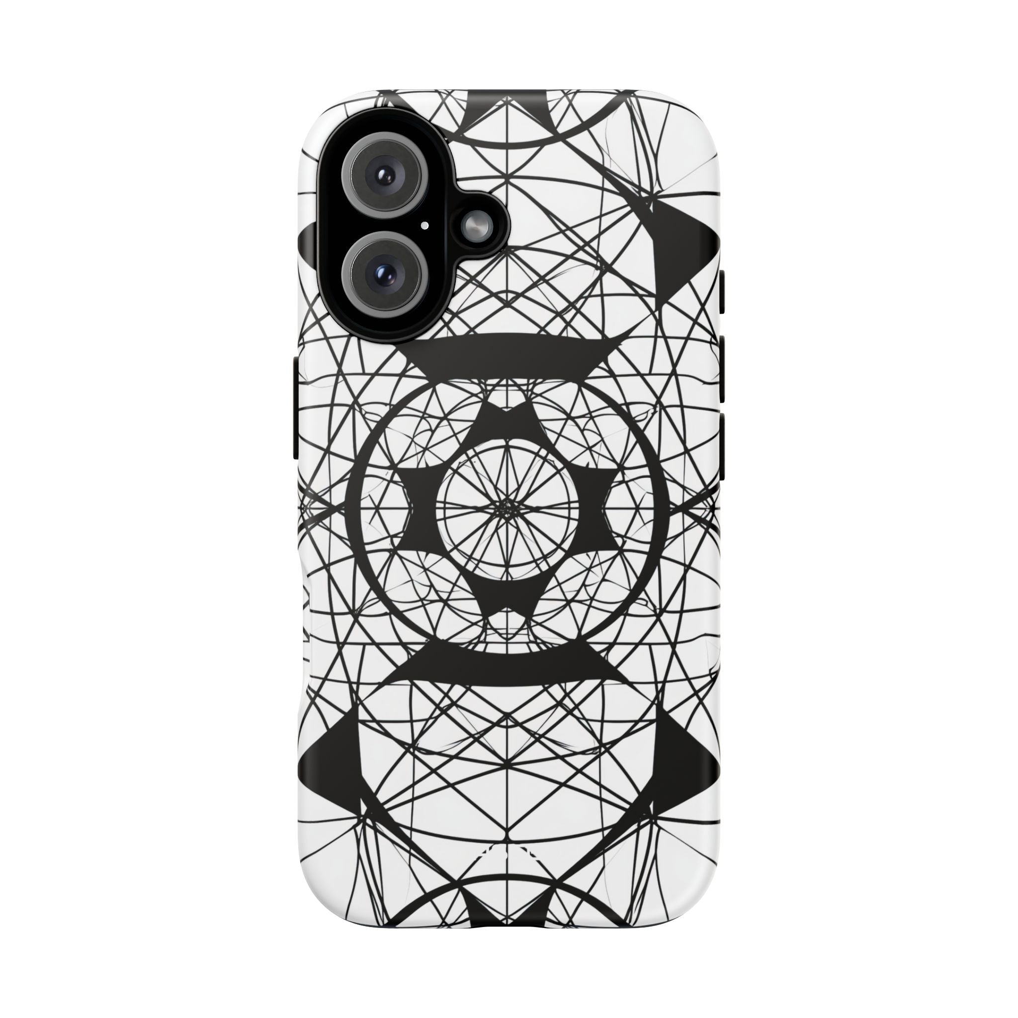 Abstract Symmetry in Black and White - for iPhone 16