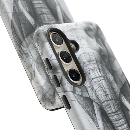 Elephant Line Geometry Samsung S24 - Tough Phone Case