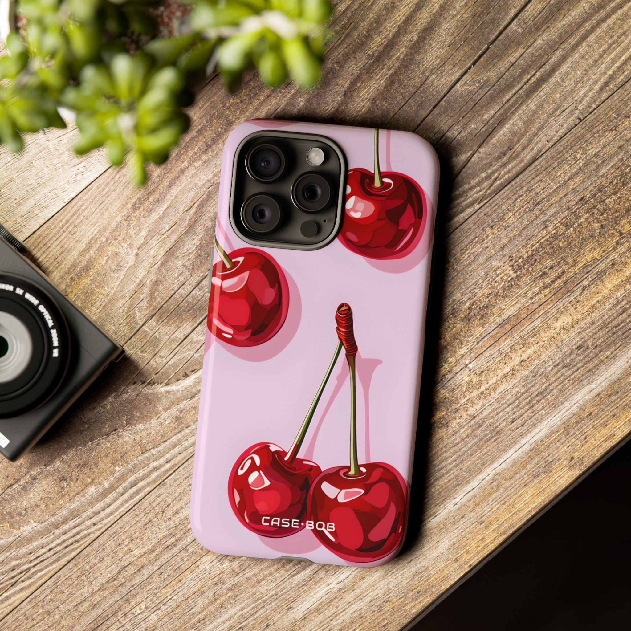 Glossy Cherry Burst iPhone 15 Pro Max Case - Tough