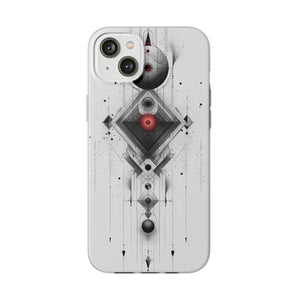 Red Geometry Harmony | Flexible Phone Case for iPhone