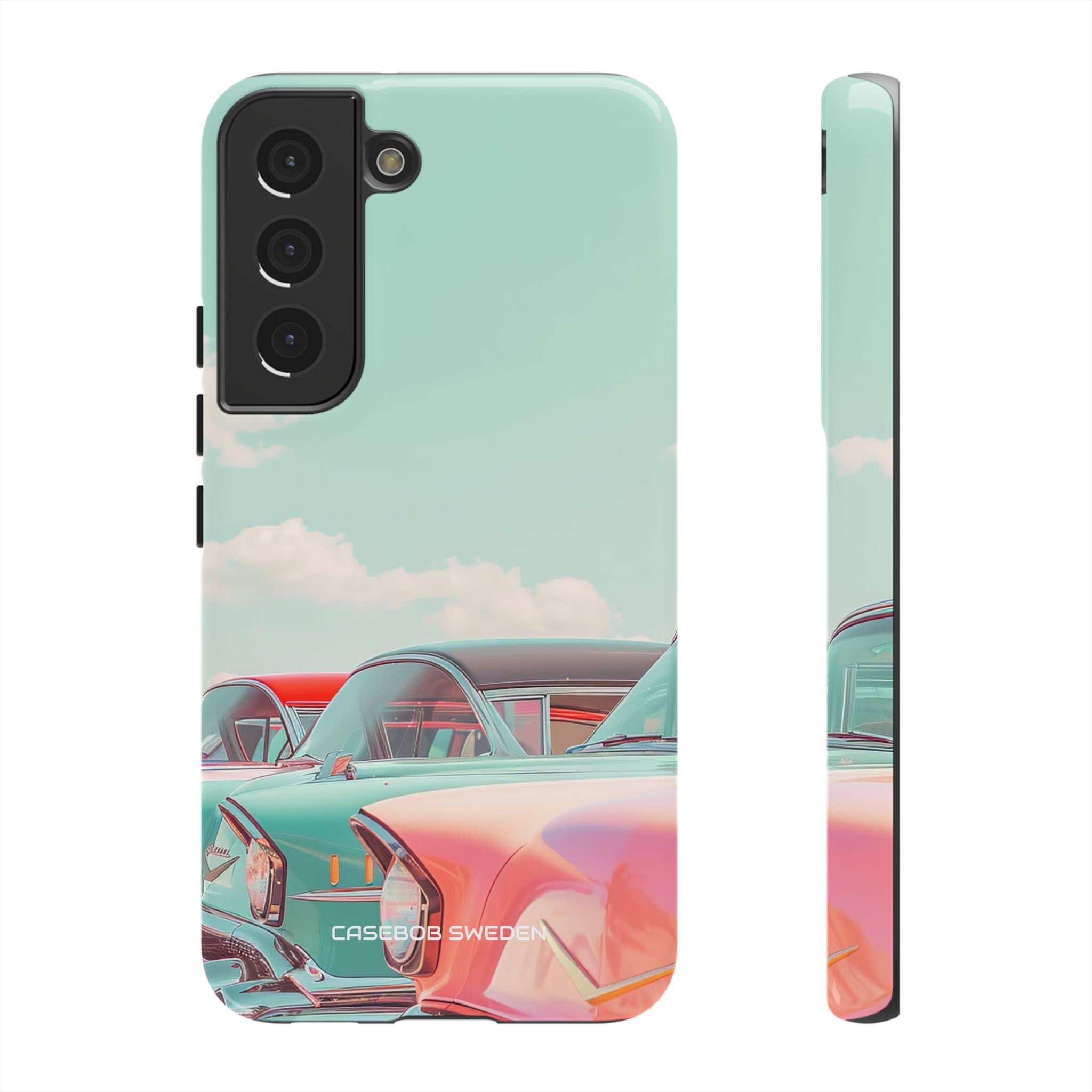 Vintage Turquoise Cars - Tough Samsung S22 Phone Case