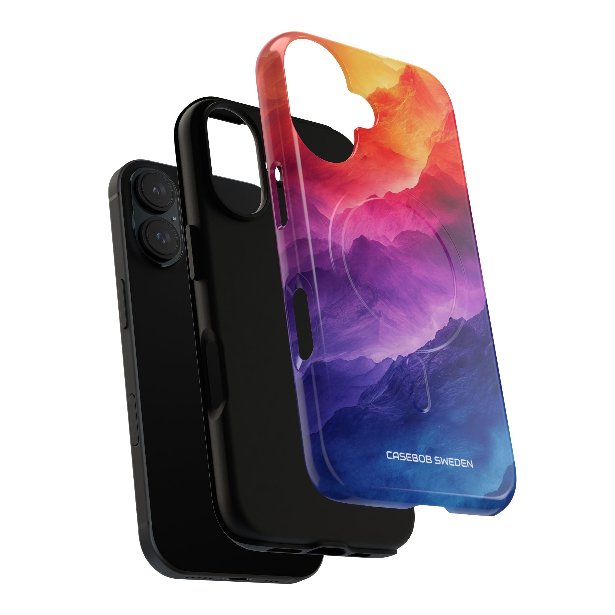 Purple Orange Mountains - Tough + MagSafe® iPhone 16 Phone Case