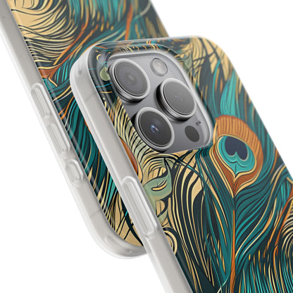 Art Nouveau Peacock Elegance iPhone 15 - Flexi Phone Case