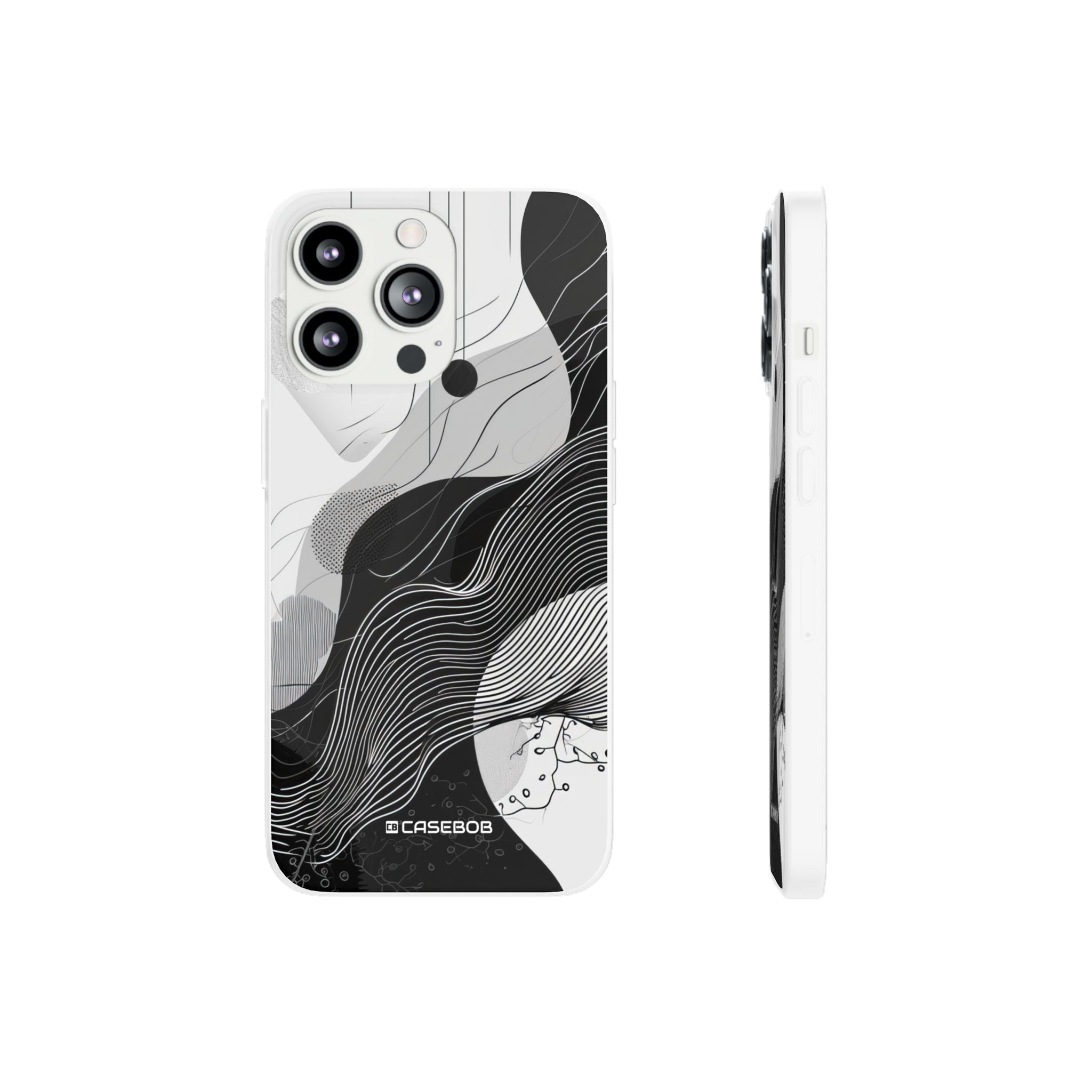 Monochrome Elegance | Flexible Phone Case for iPhone