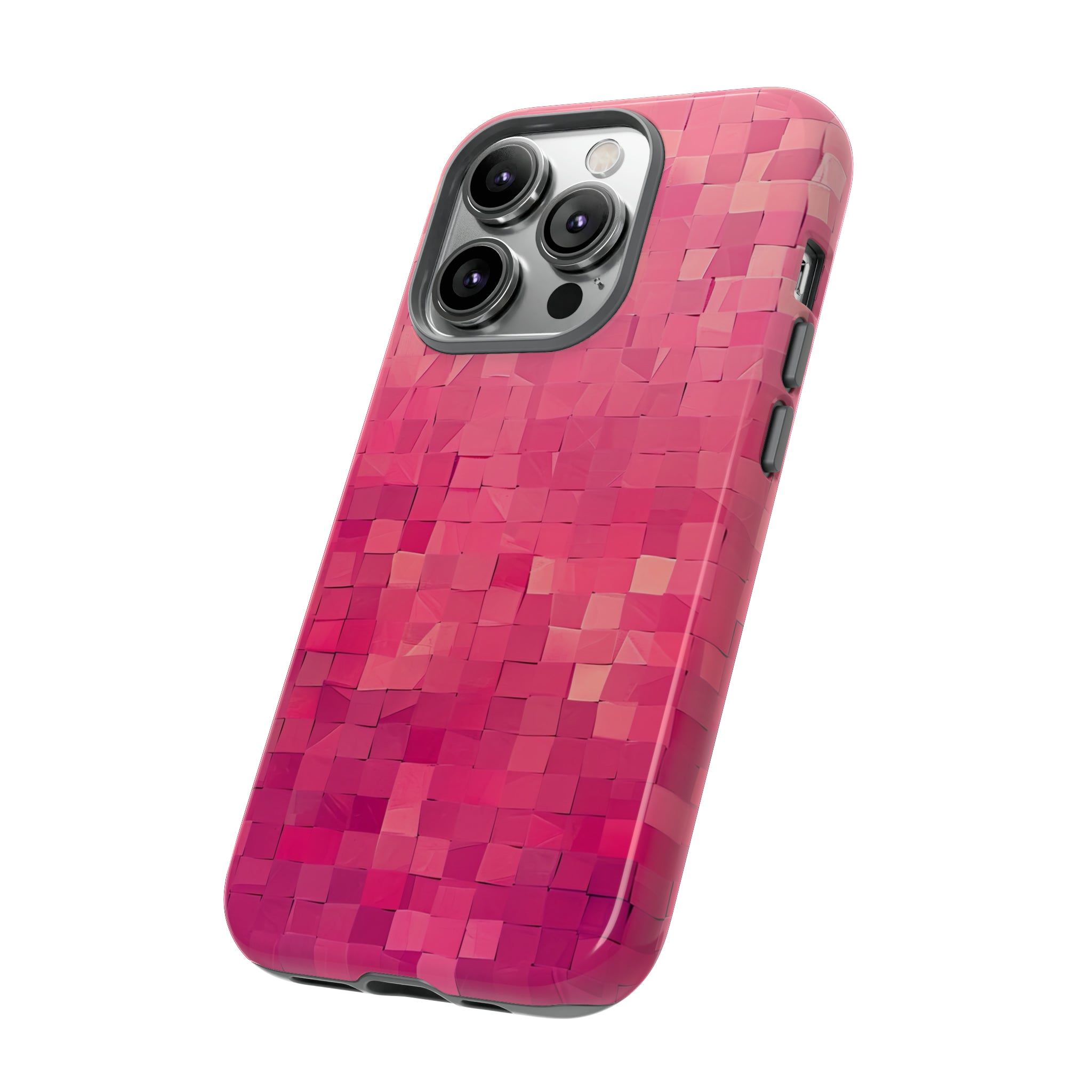 Pink Transition Squares - Protective Phone Case