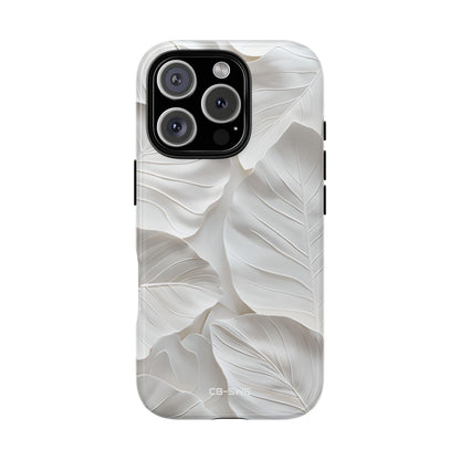 Elegant Leaf Relief - iPhone Case