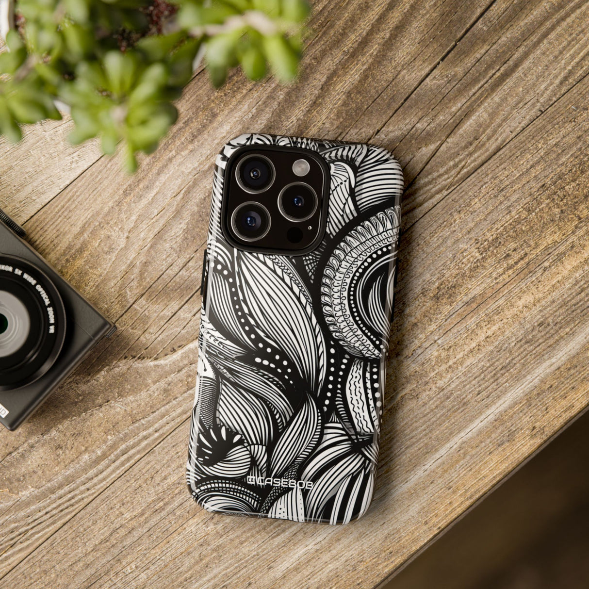 Fluid Monochrome: Intricate Patterns - for iPhone 16