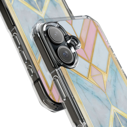 Gold Pink Art Deco - Clear Impact iPhone 16 Phone Case