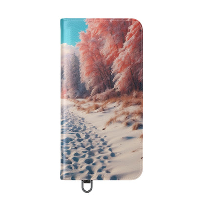 Snowy Footprints - Samsung S25+ Case - Wallet