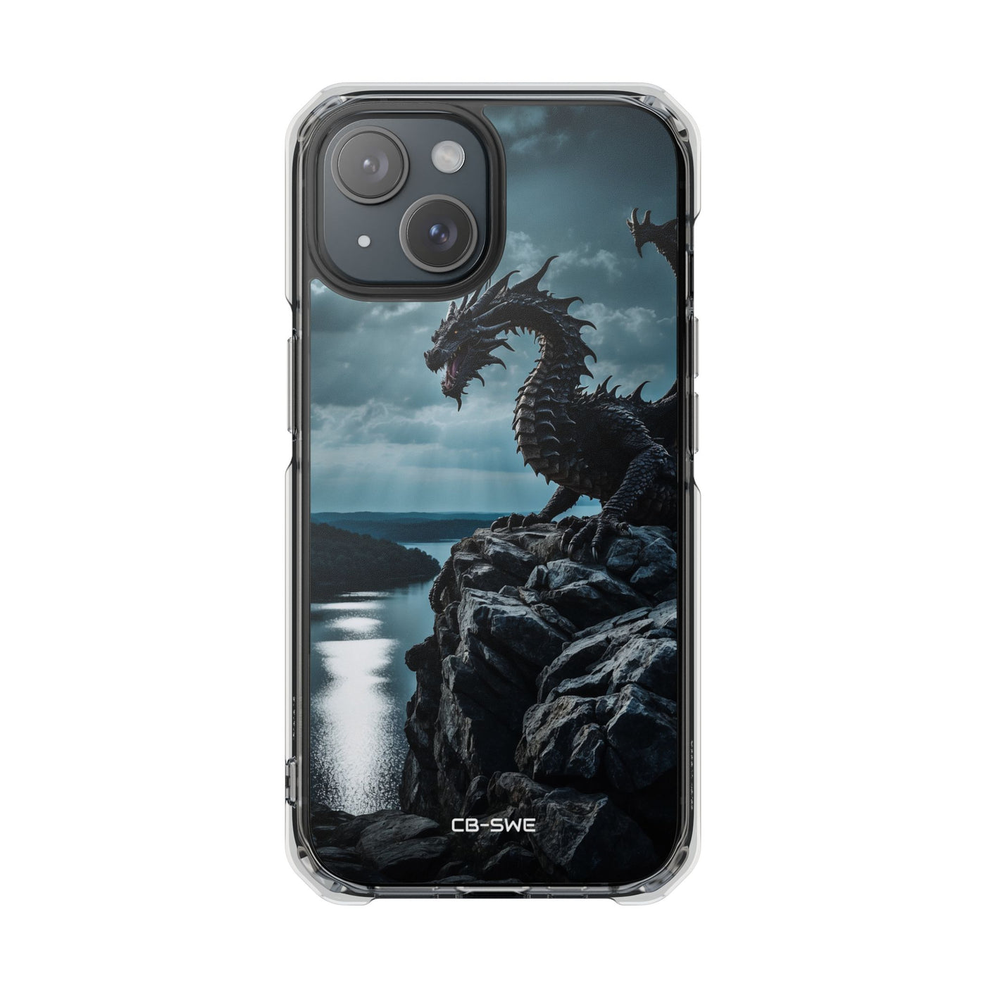 Dragon Soars Moonlight iPhone Case - Impact