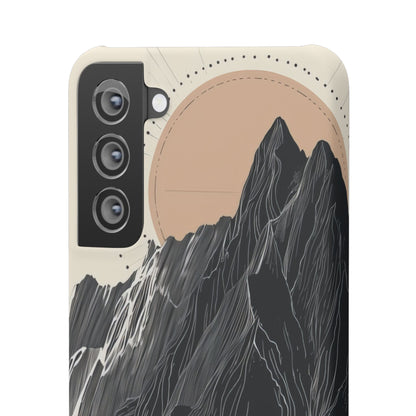 Minimalist Mountain Landscape with Flowing River Samsung S21 - Slim Phone Case