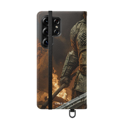 Horned Warrior Flame - Samsung S25 Ultra Case - Lompakkokotelo