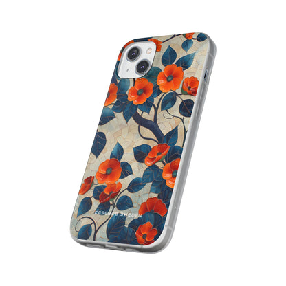 Orange Blossoms Mosaic Harmony iPhone 14 - Flexi Phone Case