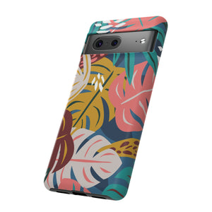 Tropical Leaf Mono - Protective Phone Case