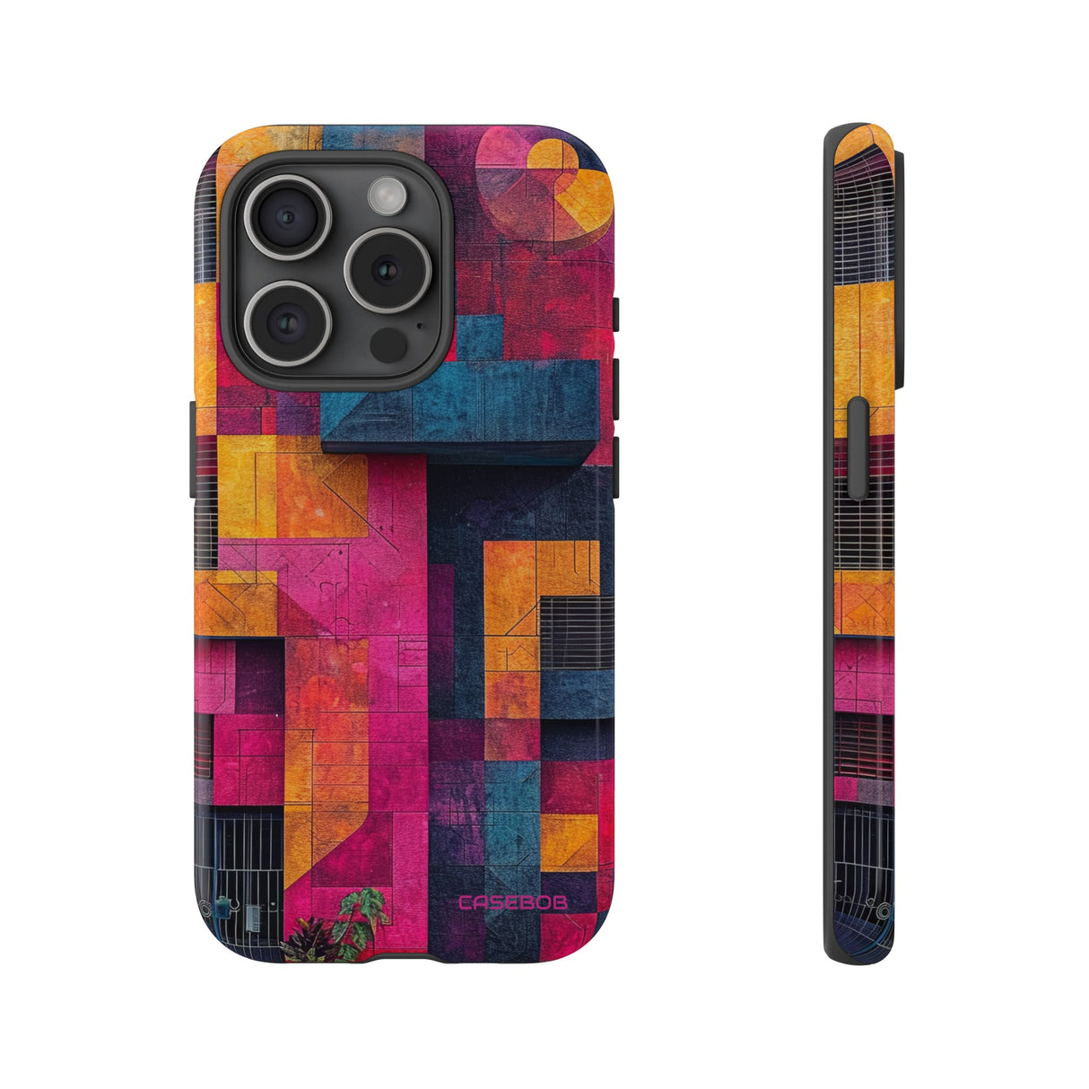 Electric Geometric Vibes - Protective Phone Case