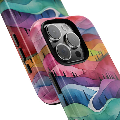 Whimsical Colorful Valleys - iPhone Case