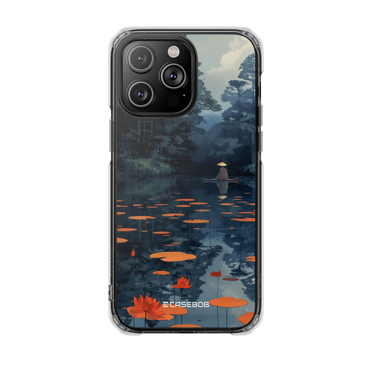 Tranquil Lotus Serenity - Phone Case for iPhone (Clear Impact - Magnetic)