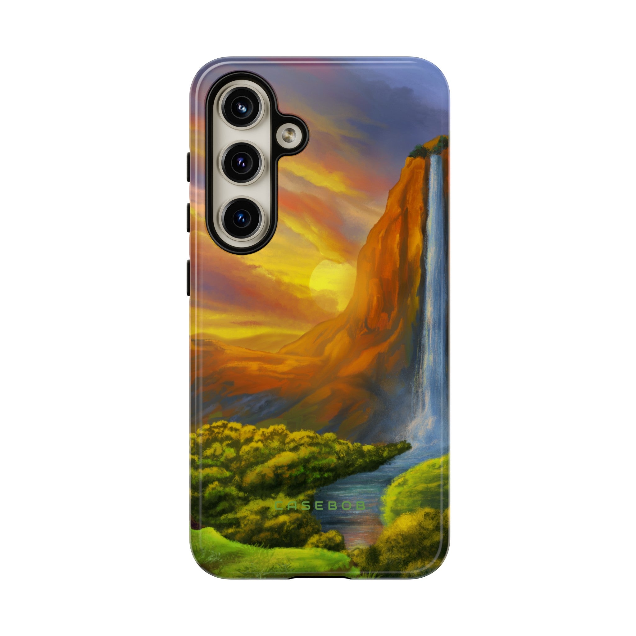 Fantasy Landscape with Waterfall - Protective Phone Case