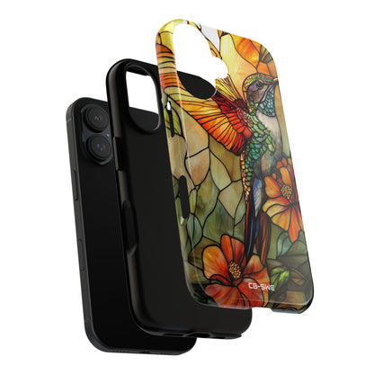 Hummingbird Dances Among Flowers - iPhone Case