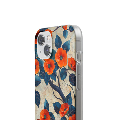 Orange Blossoms Mosaic Harmony iPhone 14 - Flexi Phone Case