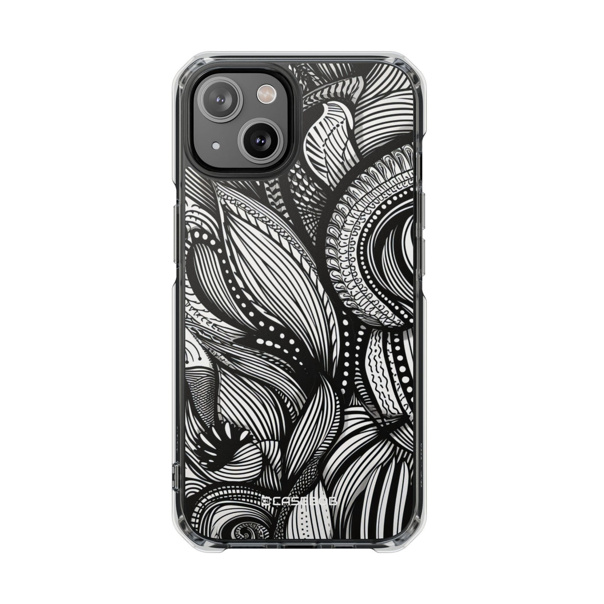 Organic Whirl - Phone Case for iPhone (Clear Impact - Magnetic)