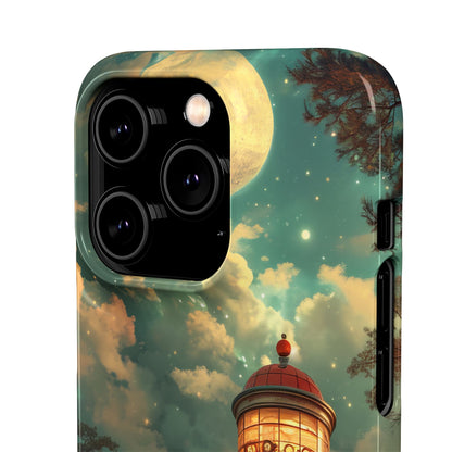 Vintage Moonlit Diner Fantasy iPhone 14 - Slim Phone Case