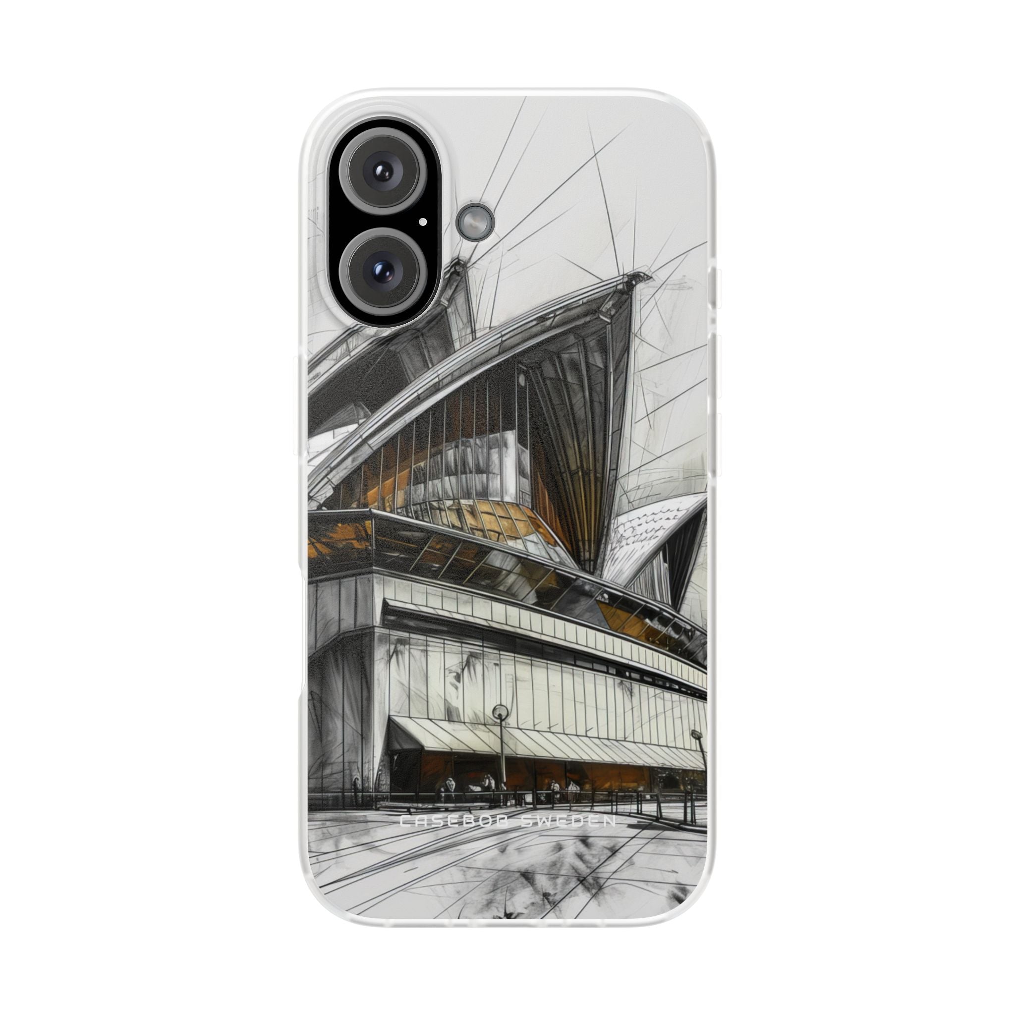 Architectural Curves in Line Formation iPhone 16 - Flexi Phone Case