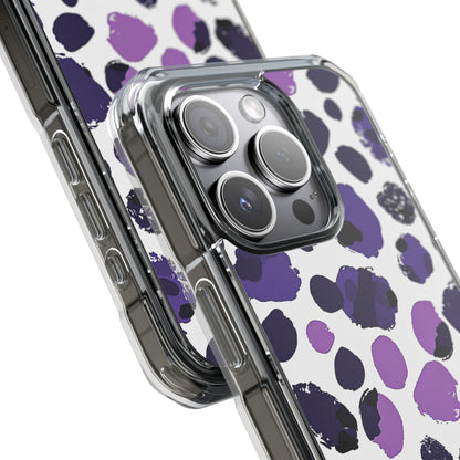 Purple Inkblots iPhone 15 - Clear Impact Phone Case