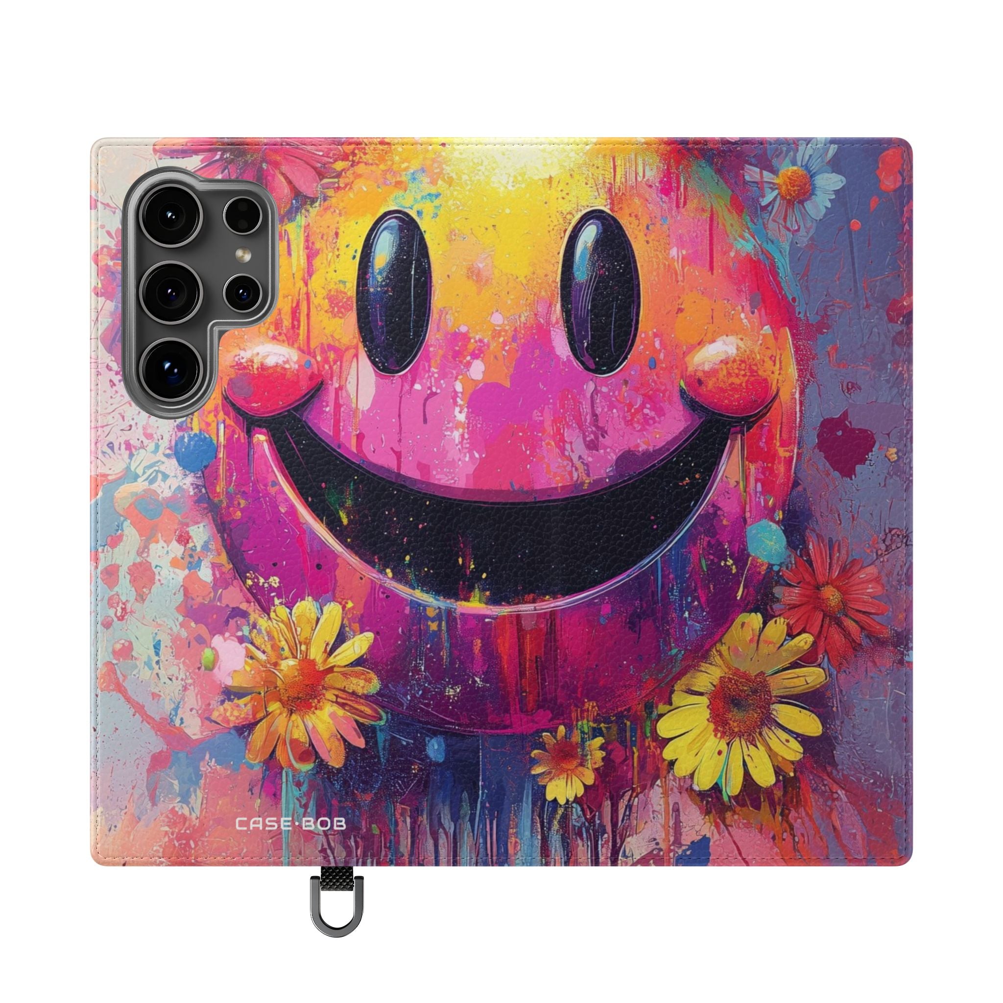 Smiley Bloom Drip - Samsung S24 Ultra Case - Wallet