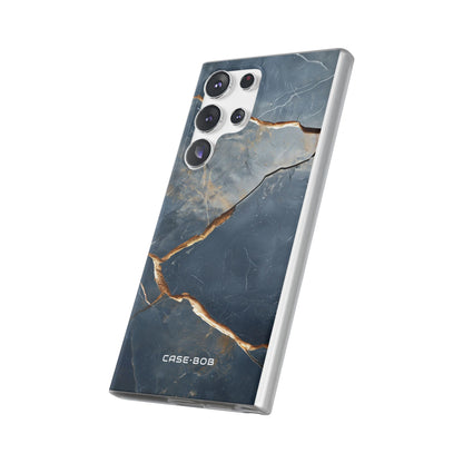 Jagged Vein Navy Samsung S23 Ultra Case - Soft