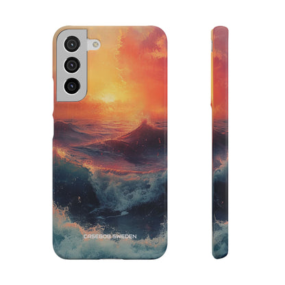 Ocean Sunset Waves - Slim Samsung S22 Phone Case