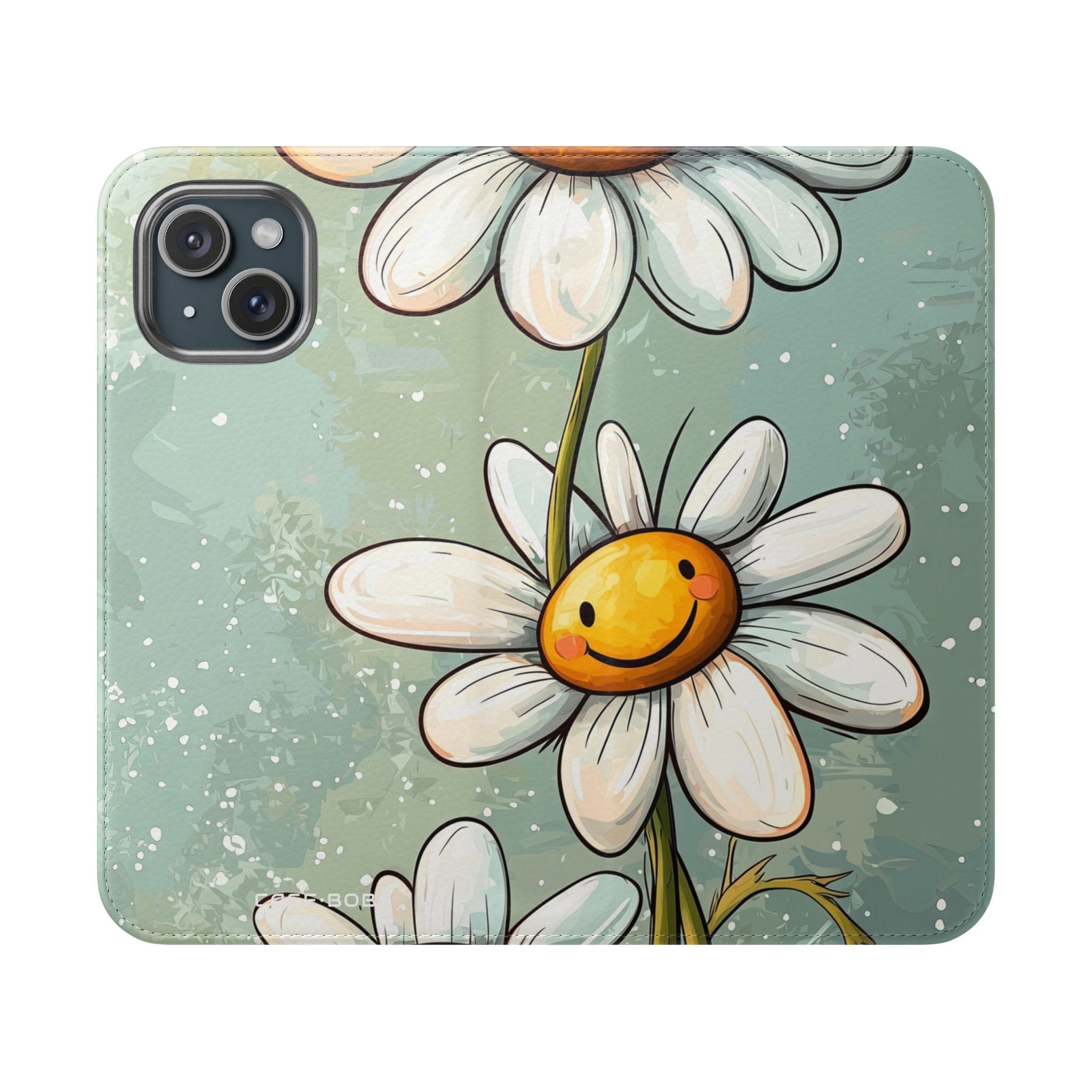 Smiling Daisies Burst - iPhone 15 Case - Wallet