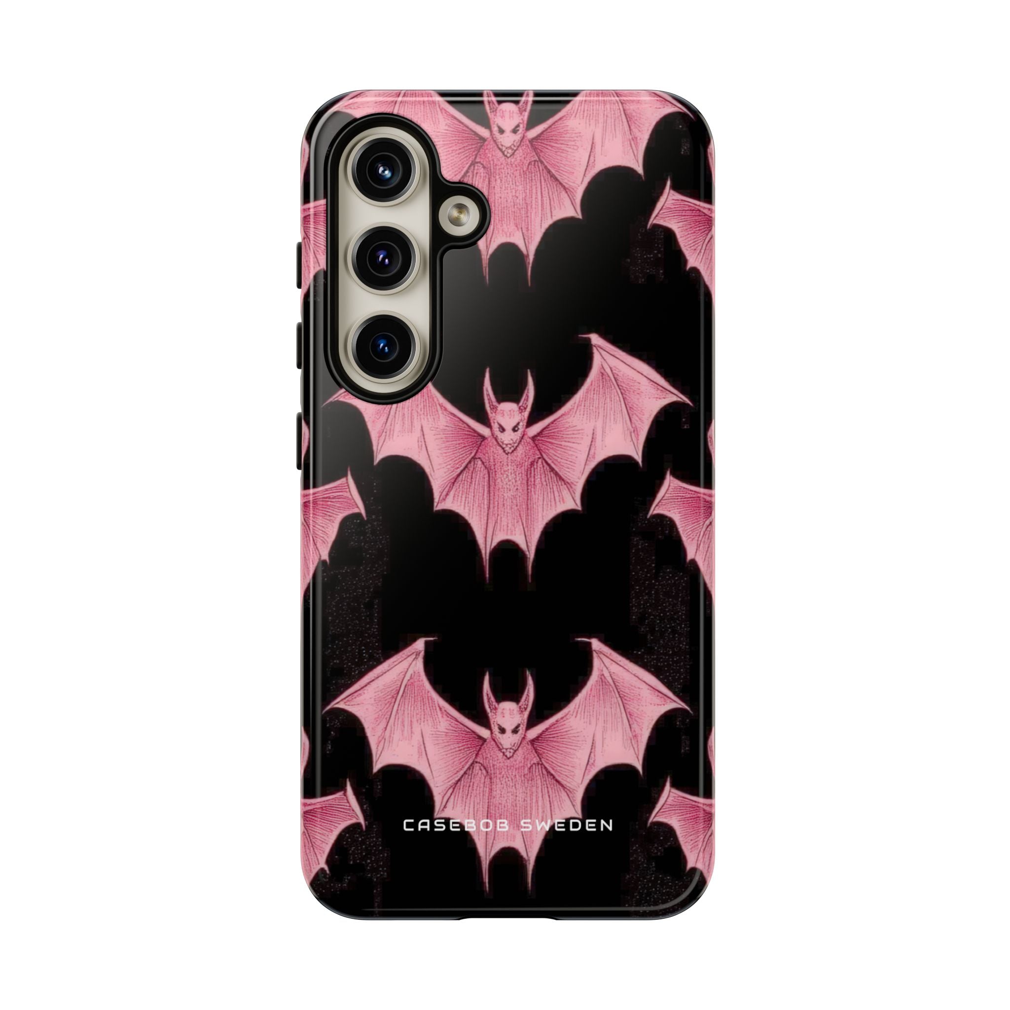 Gothic Pink Bats Aflame Samsung S24 - Tough Phone Case