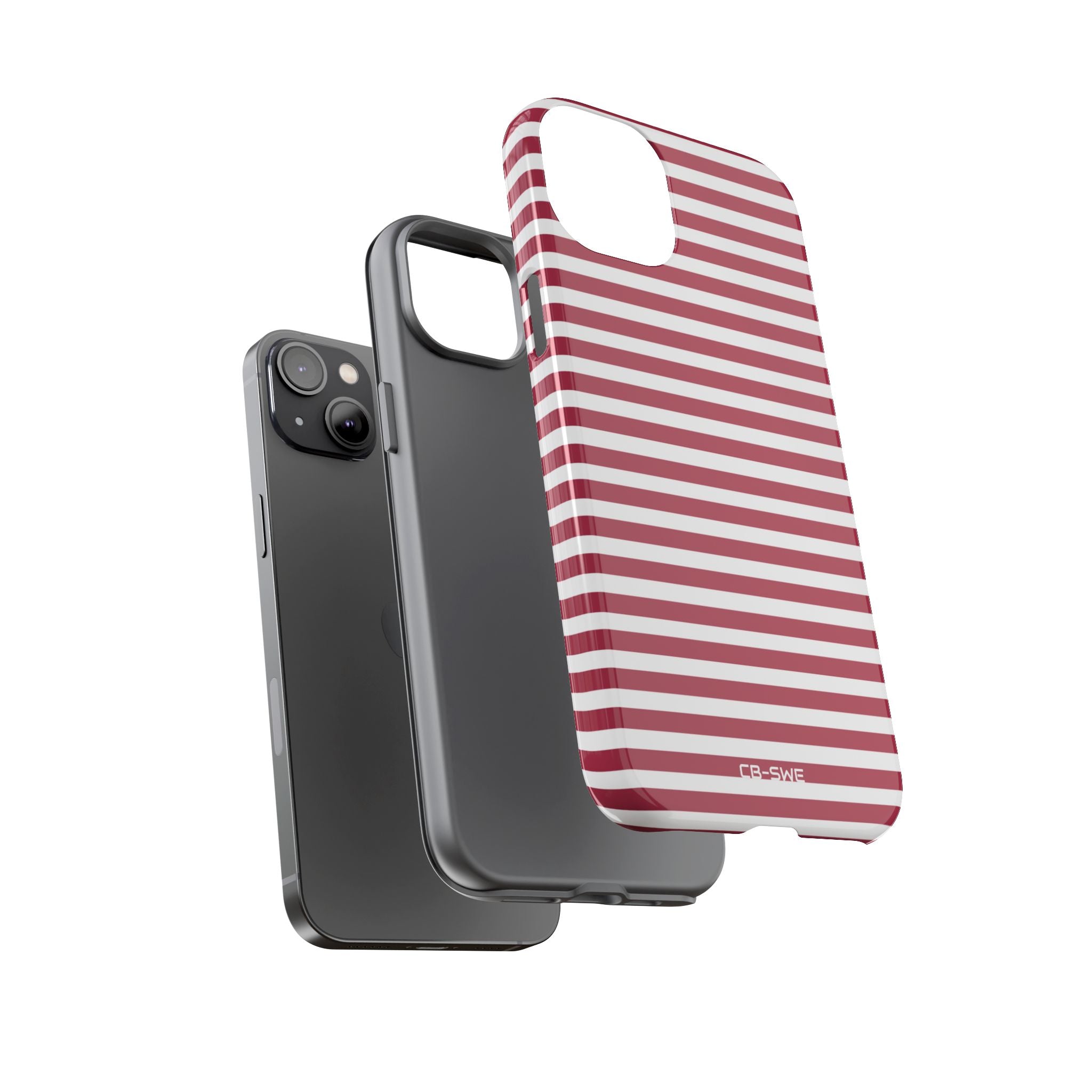 Crimson Stripes Flow - iPhone Case