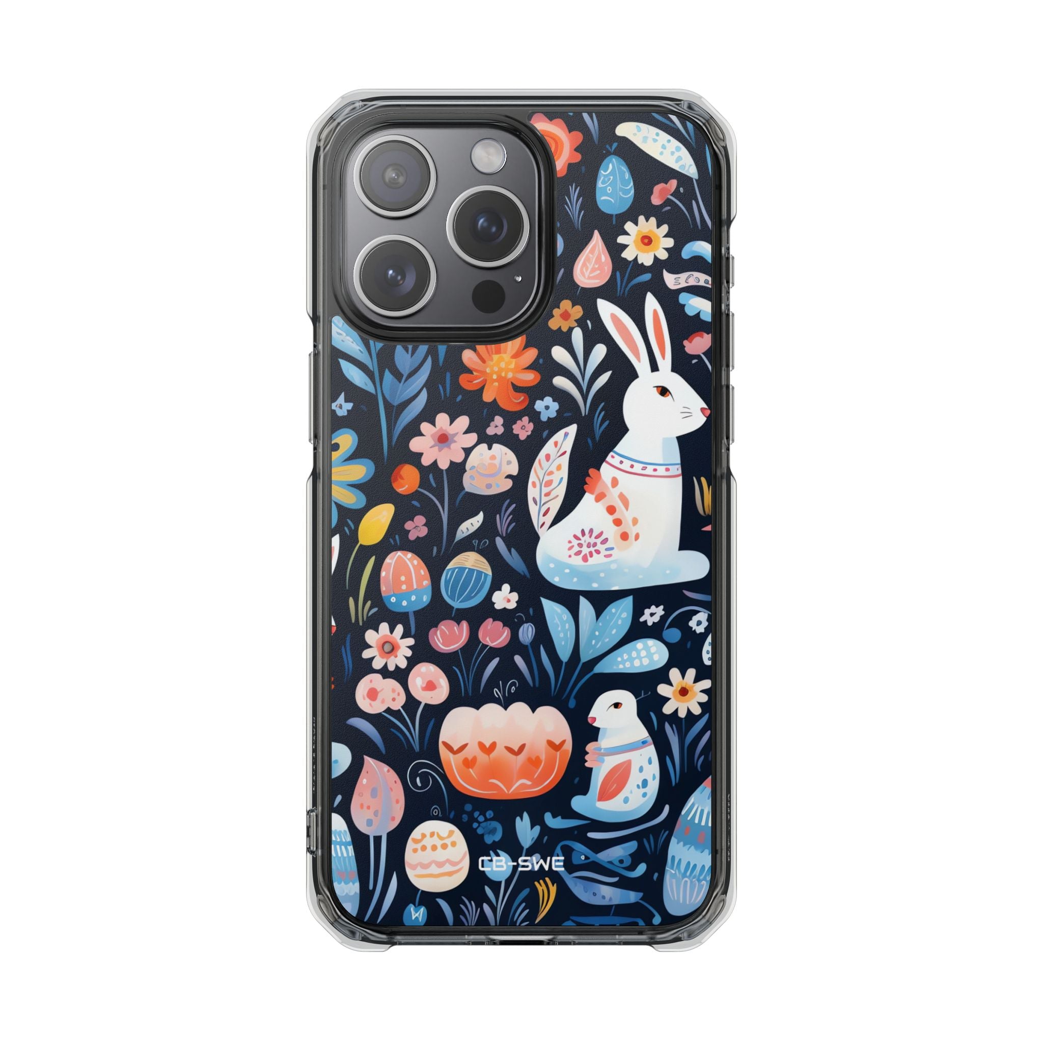 Bunnies Play Among Flowers iPhone Case - Impact