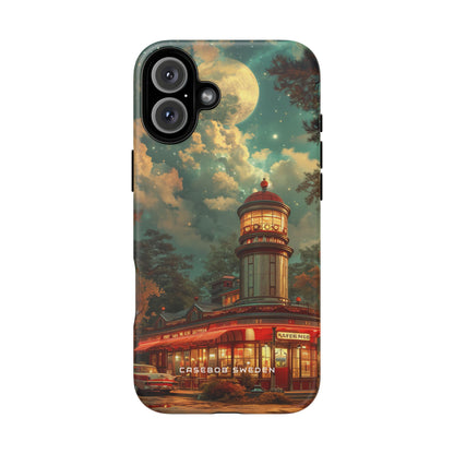 Vintage Moonlit Diner Fantasy iPhone 16 - Robuste Handyhülle