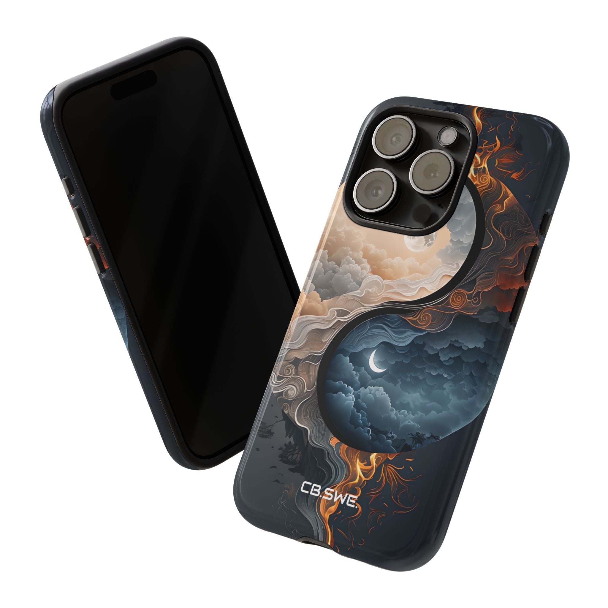 Surreal Day Night Yin Yang Symbol Artwork Phone iPhone 15 - Tough