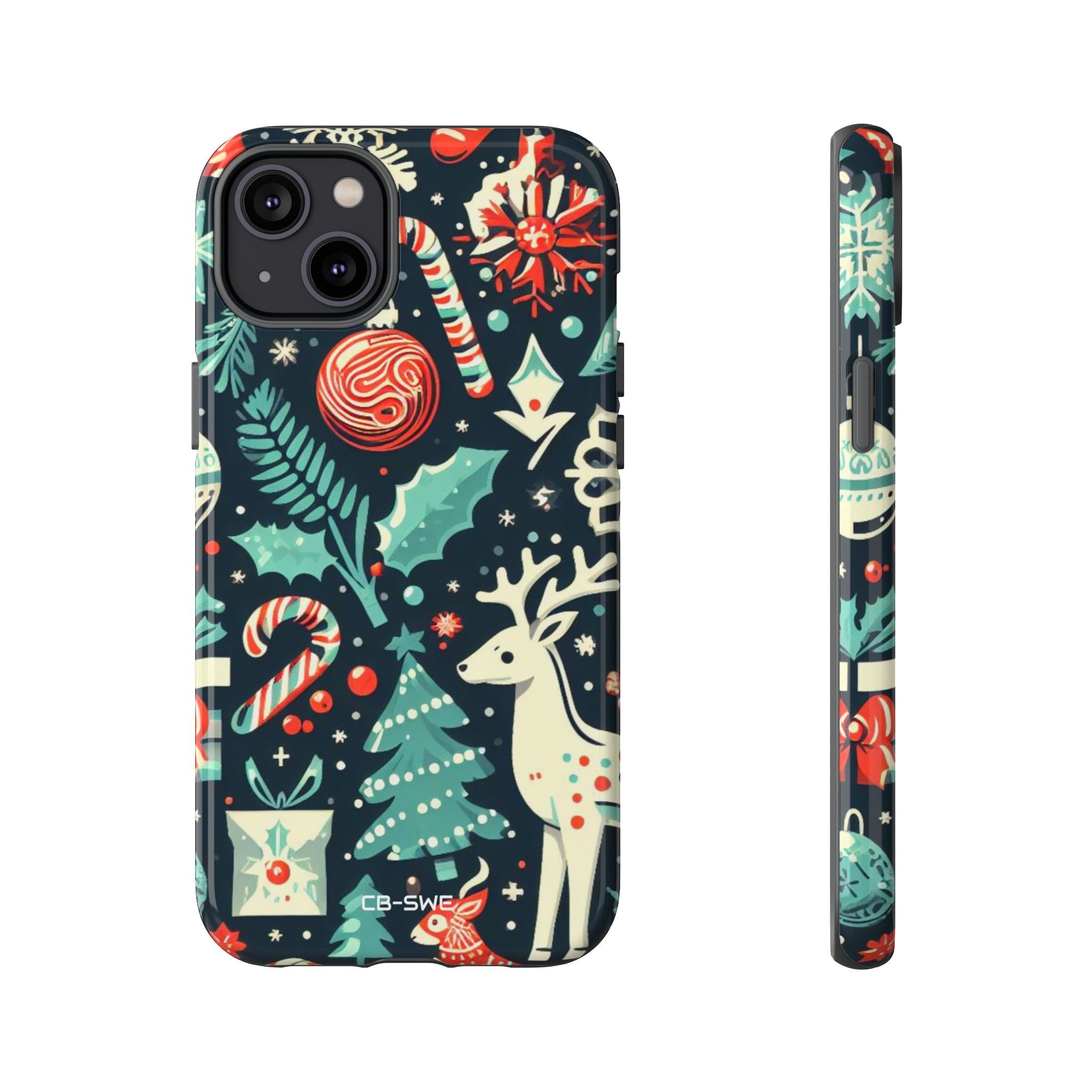 Festive Snowflakes Dance - iPhone Case