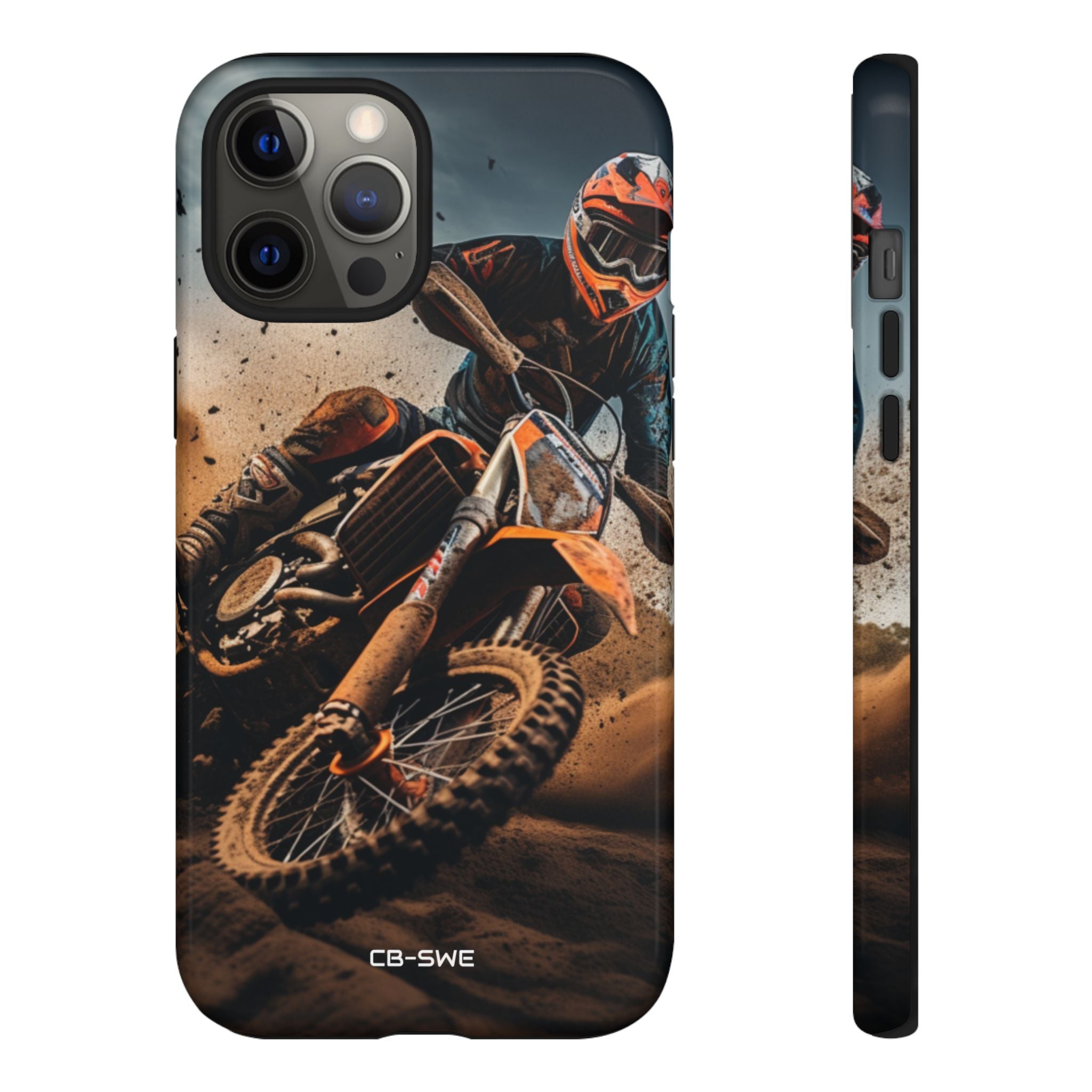 Rider Amidst Desert Fury - iPhone Case