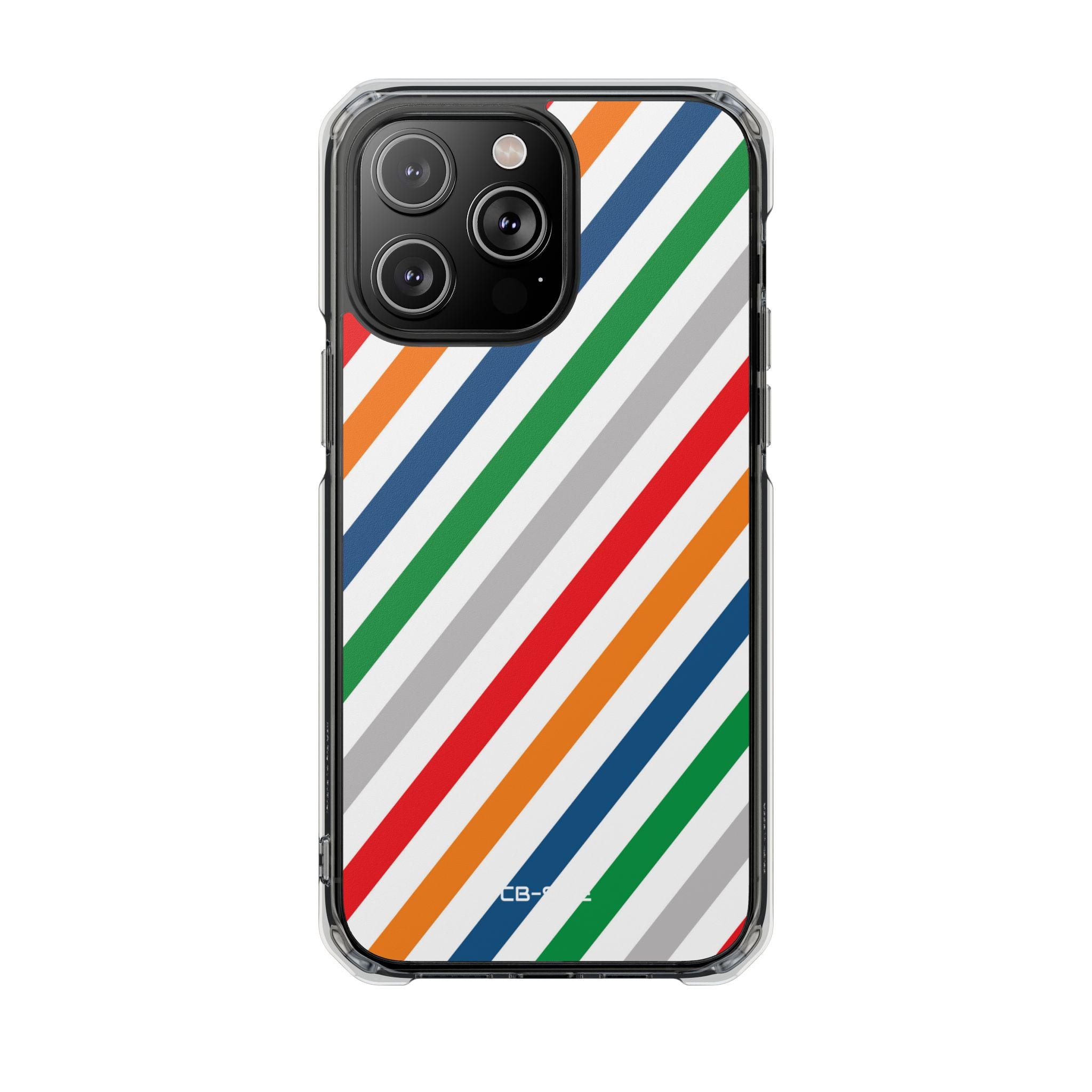 Vibrant Geometric Stripes iPhone Case - Impact
