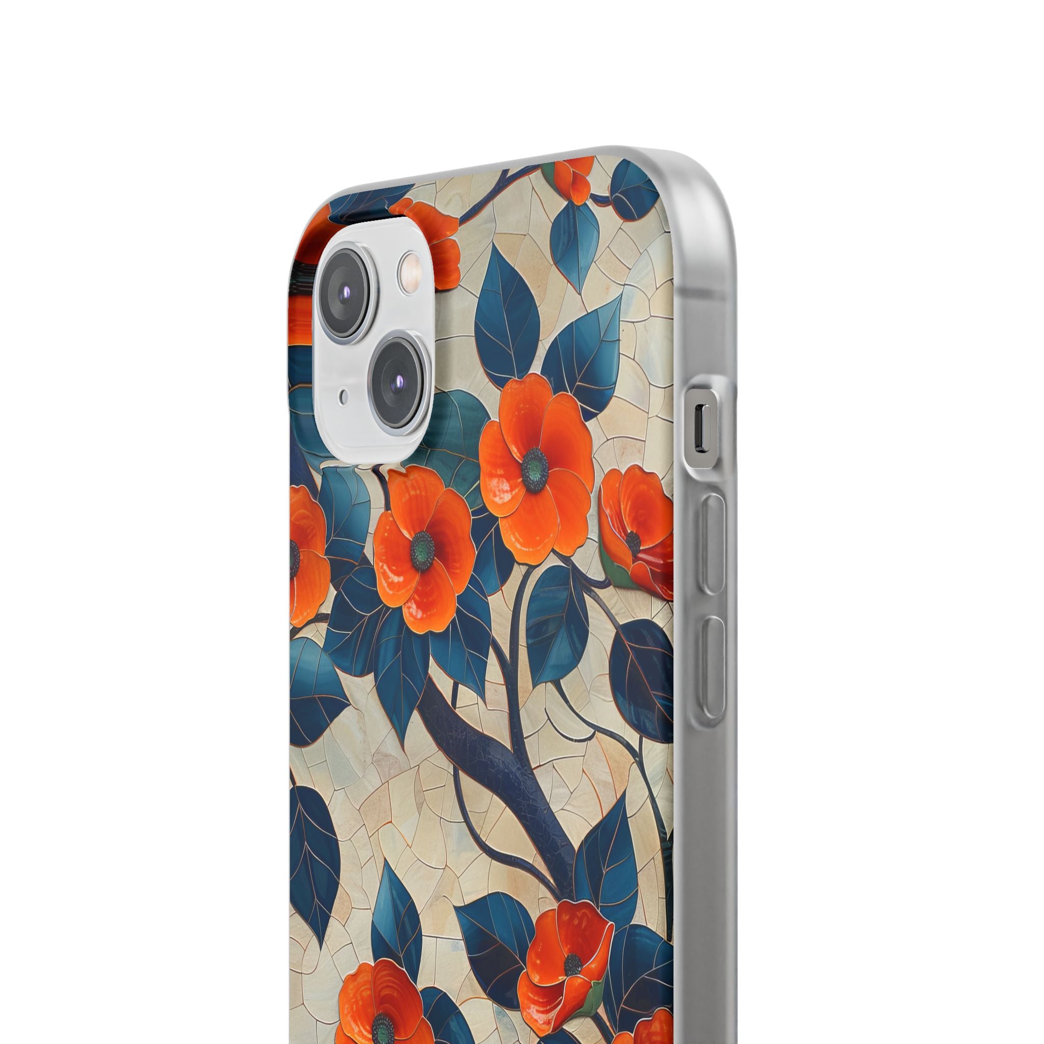 Orange Blossoms Mosaic Harmony iPhone 14 - Flexi Phone Case