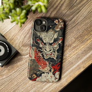 Oni & Sacred Symbols Fusion - Protective Phone Case