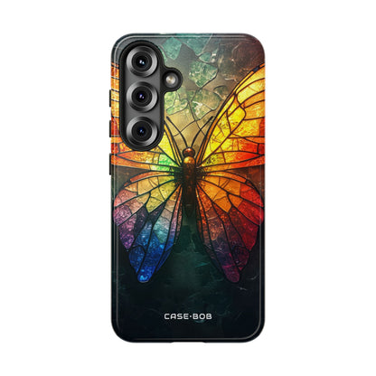 Stained Glass Butterfly Samsung S25 Case - Tough