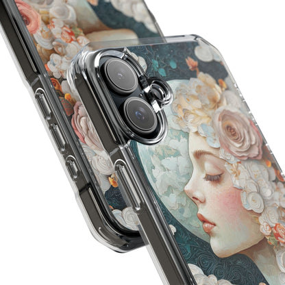 Moon Embraces Flowers iPhone Case - Impact