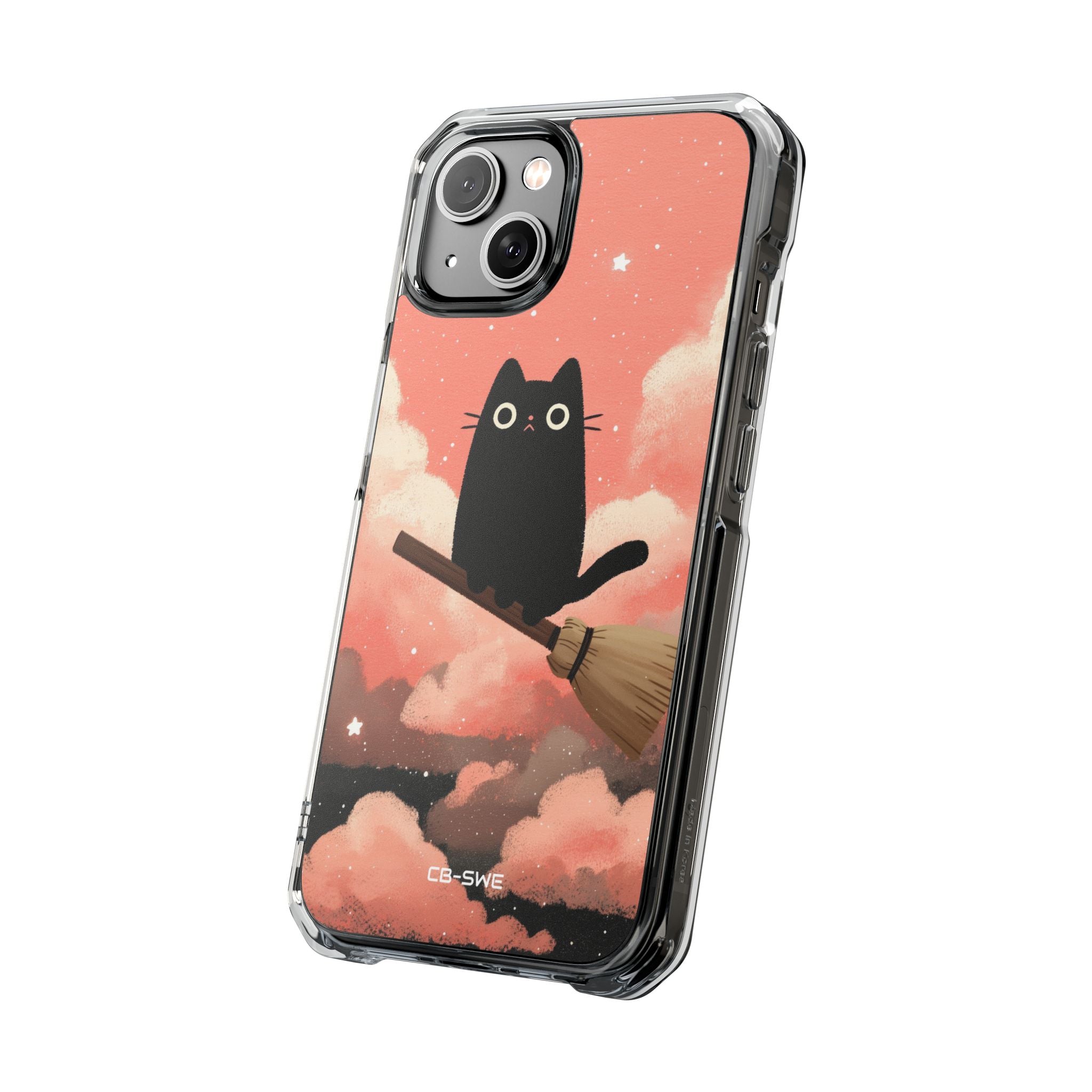 Cat Rides Broom iPhone Case - Impact