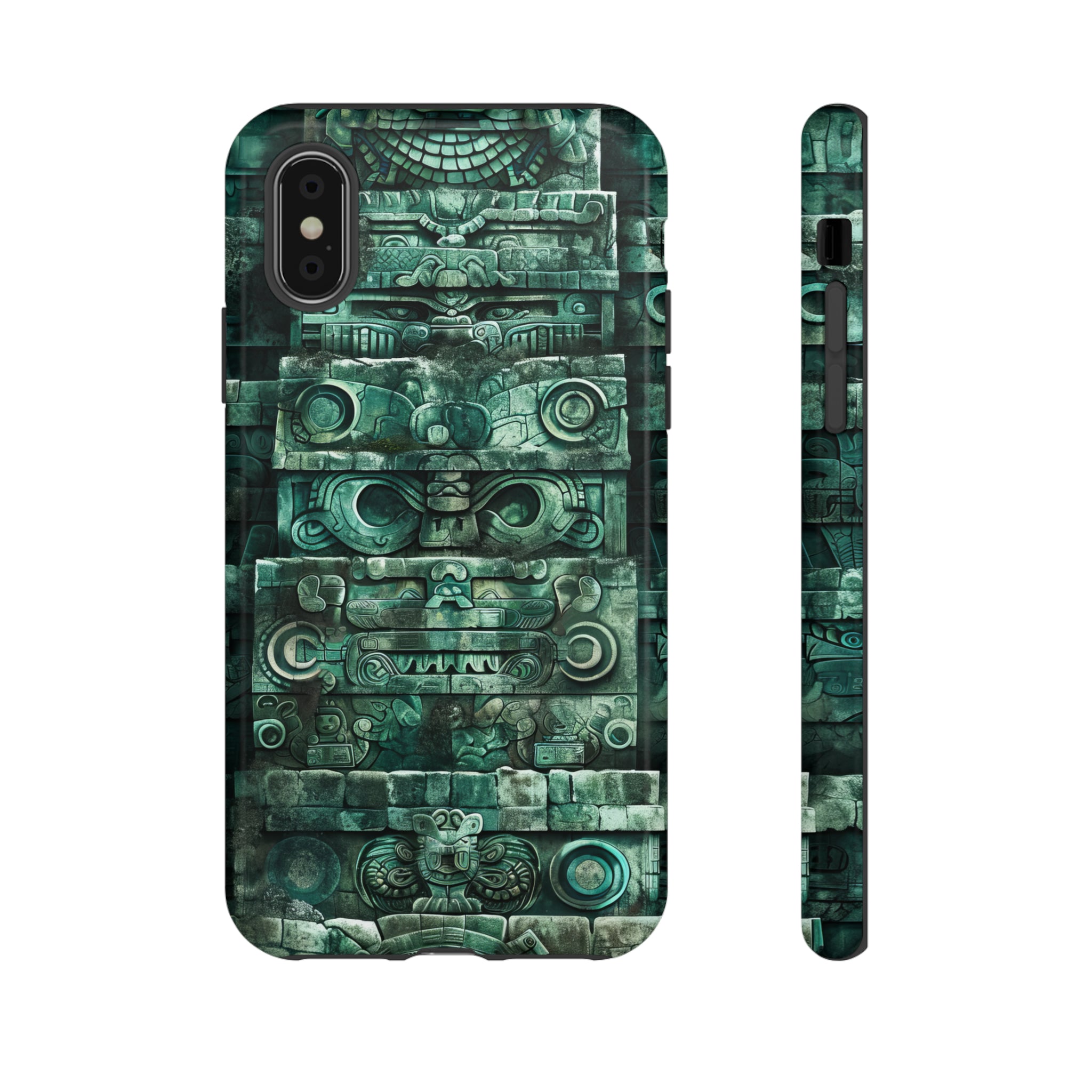 Mayan Jaguar & Serpent Spirit - Protective Phone Case