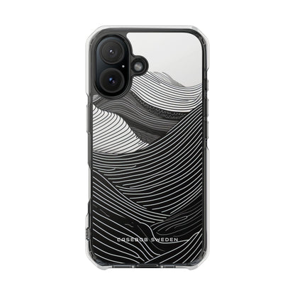 Undulating Horizon Waves iPhone 16 - Clear Impact Phone Case