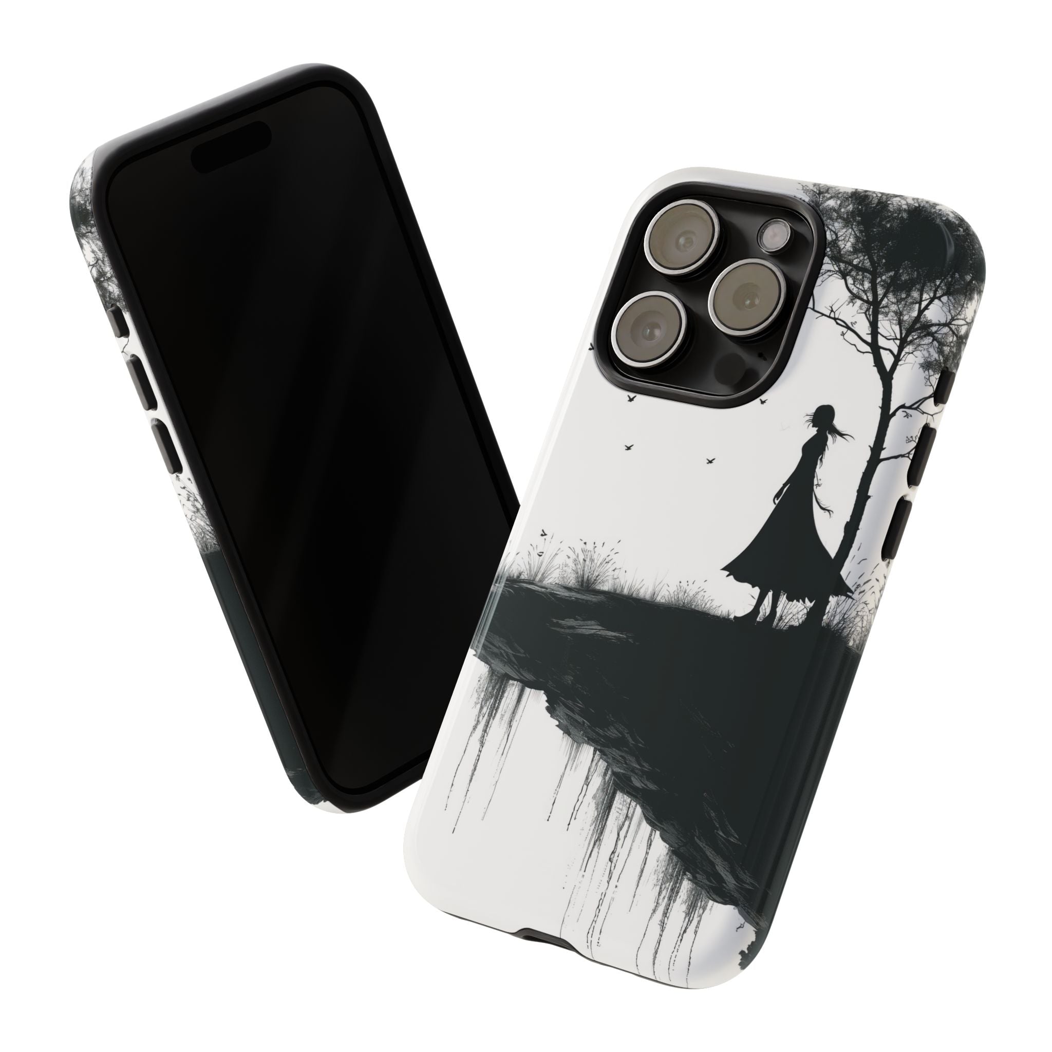 Cliffside Silhouette iPhone 15 Pro Case - Tough